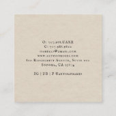 Visite Carré Mélangeur d'aquarelle florale Baker Carte de visit (Dos)