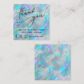 Visite Carré merci opal inspiré texture carte de réduction (Devant / Derrière)