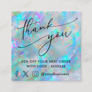 Visite Carré merci opal inspiré texture carte de réduction