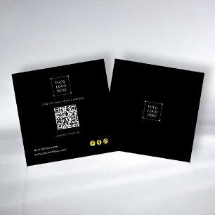 Visite Carré Moderne simple médias sociaux qr code Carte de vis