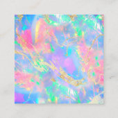Visite Carré néon couleurs gemstone opal texture carte de réduc (Dos)
