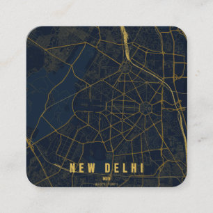 Visite Carré Nouvelle carte de la ville de Delhi avec texte per