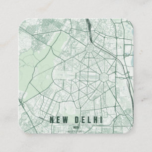 Visite Carré Nouvelle carte de la ville de Delhi avec texte per