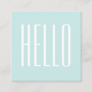 Visite Carré Pastel turquoise / bleu minimaliste carte de visit