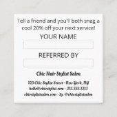 Visite Carré Référer une carte de référence téléphonique rétro  (Dos)