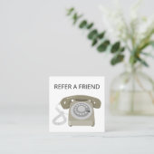 Visite Carré Référer une carte de référence téléphonique rétro  (Debout devant)