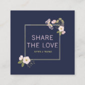 Visite Carré Référez une carte client de salon de référence Flo (Devant)