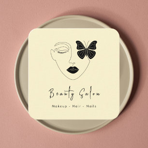 Visite Carré Salon professionnel minimaliste de beauté Carte de