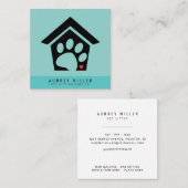 Visite Carré Service de pose pour animaux de compagnie Carte de (Devant / Derrière)