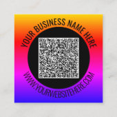 Visite Carré Vos informations d'analyse de code QR Carte de vis (Dos)