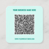 Visite Carré Votre QR Code Nom Site Web Couleurs Carte de visit (Devant)