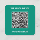 Visite Carré Votre QR Code Nom Site Web Couleurs Carte de visit (Dos)