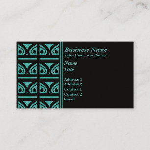 Visite Carreaux rétro Carte de visite, Turquoise