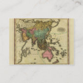 Visite Carte 1825 de l'Asie par Henry Tanner (Dos)