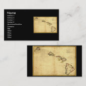 Visite Carte 1837 - îles d'Hawaï de cru hawaïennes (Devant / Derrière)