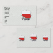 Visite Carte 2,0 de drapeau de la Pologne (Devant / Derrière)