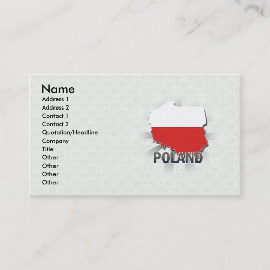 Visite Carte 2,0 de drapeau de la Pologne (Devant)