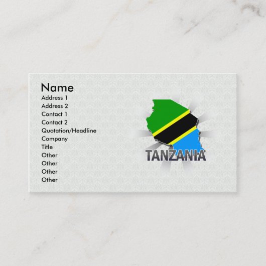 Visite Carte 2,0 de drapeau de la Tanzanie (Devant)