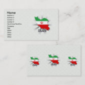 Visite Carte 2,0 de drapeau de l'Iran (Devant / Derrière)