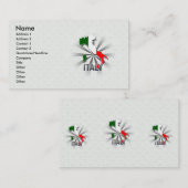 Visite Carte 2,0 de drapeau de l'Italie (Devant / Derrière)