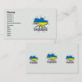 Visite Carte 2,0 de drapeau de l'Ukraine (Devant / Derrière)