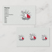 Visite Carte 2,0 de drapeau de Malte (Devant / Derrière)