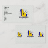 Visite Carte 2,0 de drapeau des Barbade (Devant / Derrière)