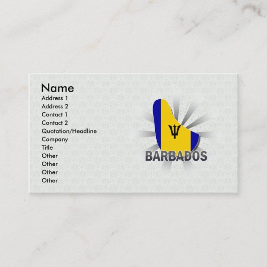 Visite Carte 2,0 de drapeau des Barbade (Devant)