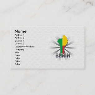 Visite Carte 2,0 de drapeau du Bénin