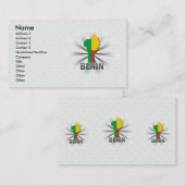 Visite Carte 2,0 de drapeau du Bénin (Devant / Derrière)