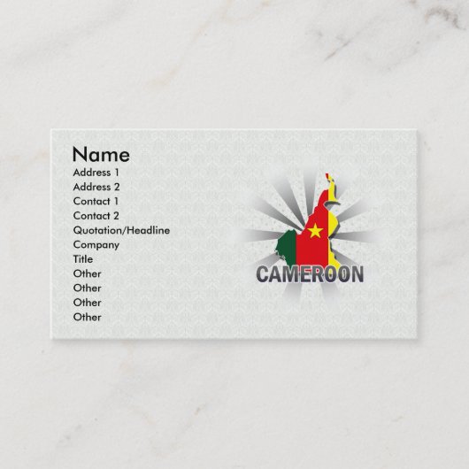 Visite Carte 2,0 de drapeau du Cameroun (Devant)