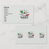 Visite Carte 2,0 de drapeau du Mexique (Devant / Derrière)