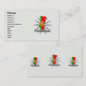 Visite Carte 2,0 de drapeau du Portugal (Devant / Derrière)