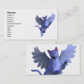 Visite Carte à ailes de profil de Kitty (Devant / Derrière)