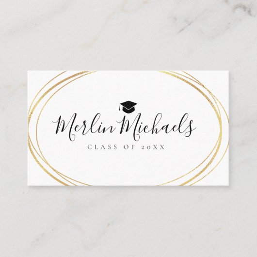 Visite Carte à la mode d'insertion de nom d'obtention du (Devant)