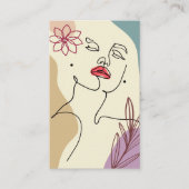 Visite Carte à oreille avec le visage de la femme (Devant)