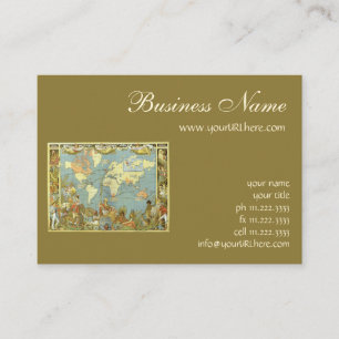 Visite Carte antique du monde de l'Empire britannique, 18