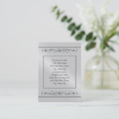 Visite Carte argentée d'information d'invitée de Grande (Debout devant)