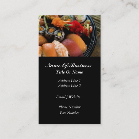 Visite Carte asiatique de restauration (Devant)