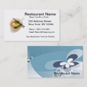 Visite Carte asiatique faite sur commande de restaurant (Devant / Derrière)