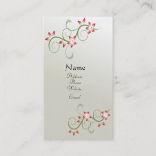 Visite Carte assez florale de profil