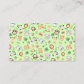 Visite Carte Baby shower Safari Demande de réservation (Dos)