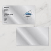 Visite Carte blanche de profil de piano (Devant / Derrière)