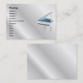 Visite Carte blanche de profil de piano (Devant / Derrière)