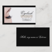 Visite Carte blanche simple de frontière noire de (Devant / Derrière)