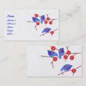 Visite Carte bleue de profil d'oiseaux - customisée (Devant / Derrière)