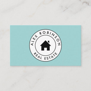 Visite Carte bleue d'entreprise immobilière de logo de