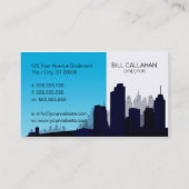 Visite Carte bleue d'horizon d'entreprise de construction (Dos)