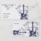 Visite Carte bleue graphique de profil de guitare (Devant / Derrière)