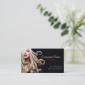 Visite Carte blonde modèle bouclée professionnelle de (Debout devant)